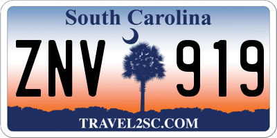 SC license plate ZNV919