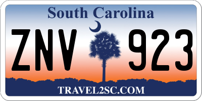 SC license plate ZNV923