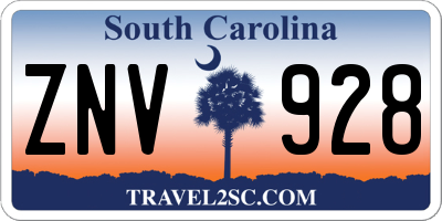 SC license plate ZNV928