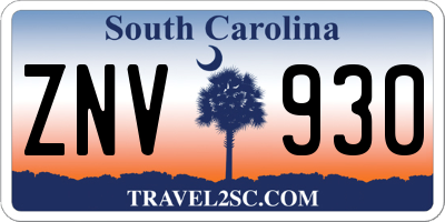 SC license plate ZNV930