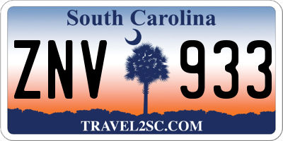 SC license plate ZNV933