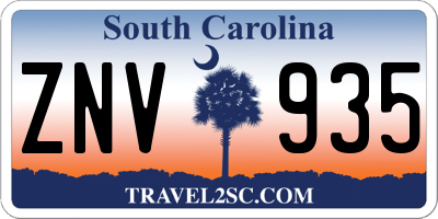 SC license plate ZNV935