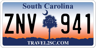 SC license plate ZNV941