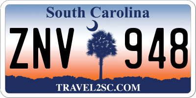 SC license plate ZNV948