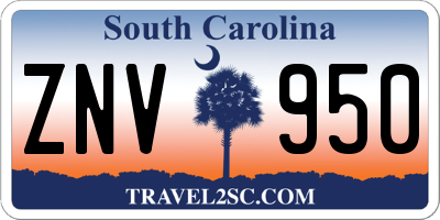 SC license plate ZNV950