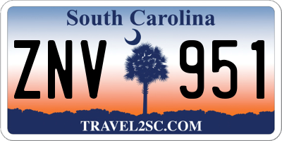 SC license plate ZNV951