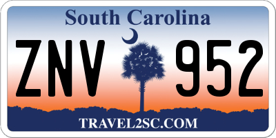 SC license plate ZNV952