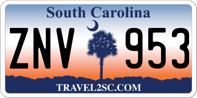 SC license plate ZNV953