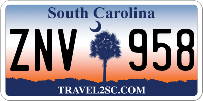 SC license plate ZNV958