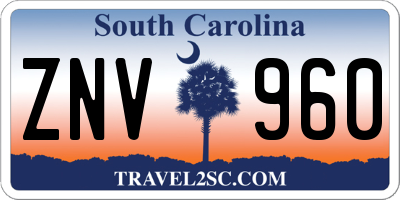 SC license plate ZNV960