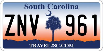 SC license plate ZNV961