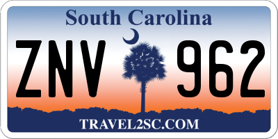 SC license plate ZNV962