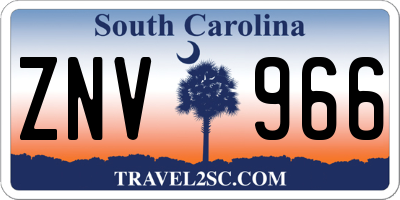 SC license plate ZNV966