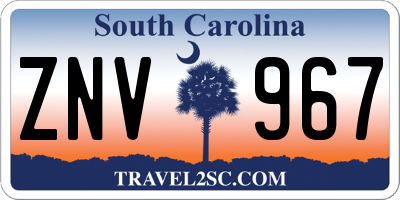 SC license plate ZNV967