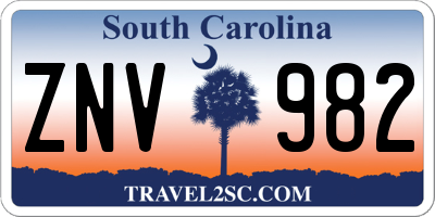 SC license plate ZNV982