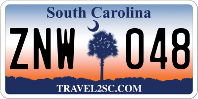 SC license plate ZNW048
