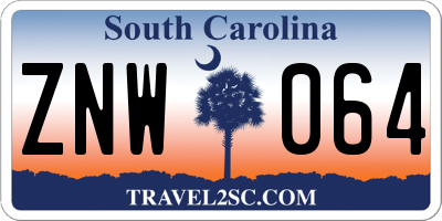 SC license plate ZNW064