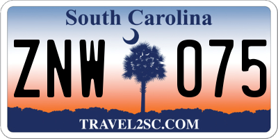 SC license plate ZNW075