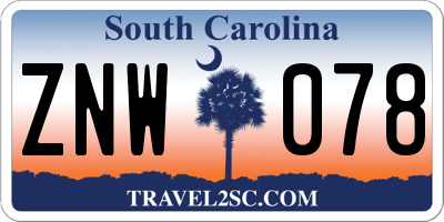 SC license plate ZNW078