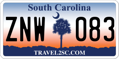 SC license plate ZNW083