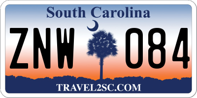 SC license plate ZNW084