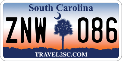 SC license plate ZNW086