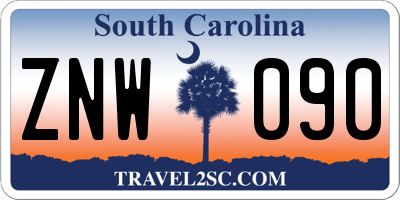 SC license plate ZNW090