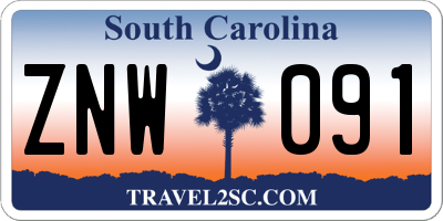 SC license plate ZNW091
