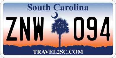 SC license plate ZNW094
