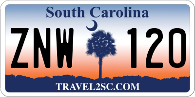 SC license plate ZNW120
