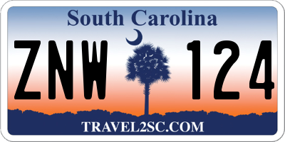 SC license plate ZNW124