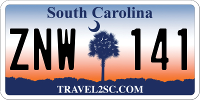 SC license plate ZNW141