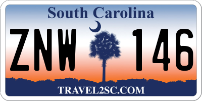 SC license plate ZNW146