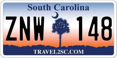 SC license plate ZNW148