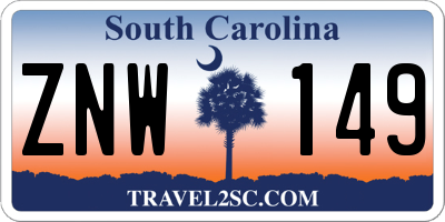 SC license plate ZNW149