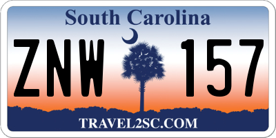 SC license plate ZNW157