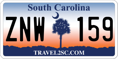 SC license plate ZNW159