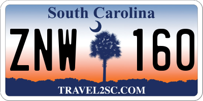 SC license plate ZNW160