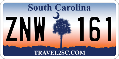SC license plate ZNW161