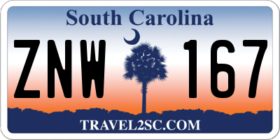 SC license plate ZNW167
