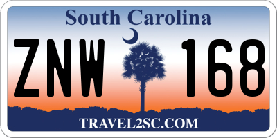SC license plate ZNW168