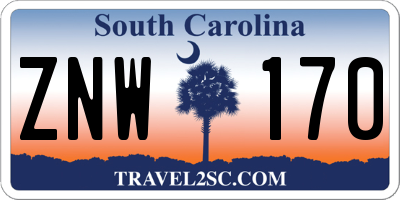 SC license plate ZNW170