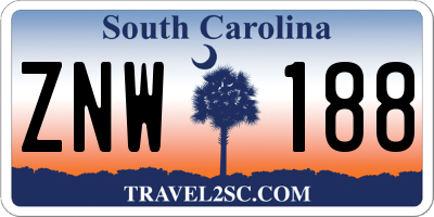 SC license plate ZNW188