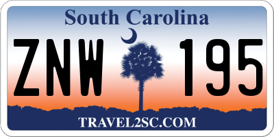SC license plate ZNW195