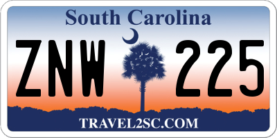 SC license plate ZNW225