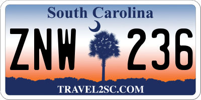 SC license plate ZNW236