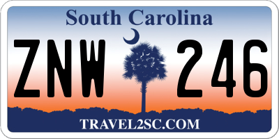 SC license plate ZNW246