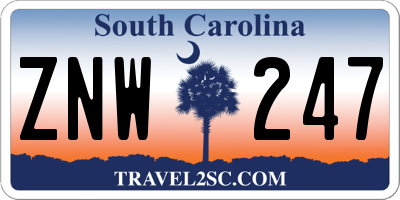 SC license plate ZNW247