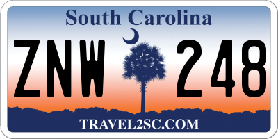 SC license plate ZNW248