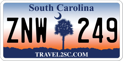 SC license plate ZNW249